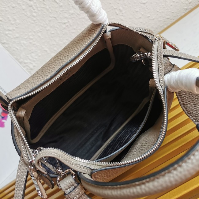 Prada leather tote bag 1BC145 gray