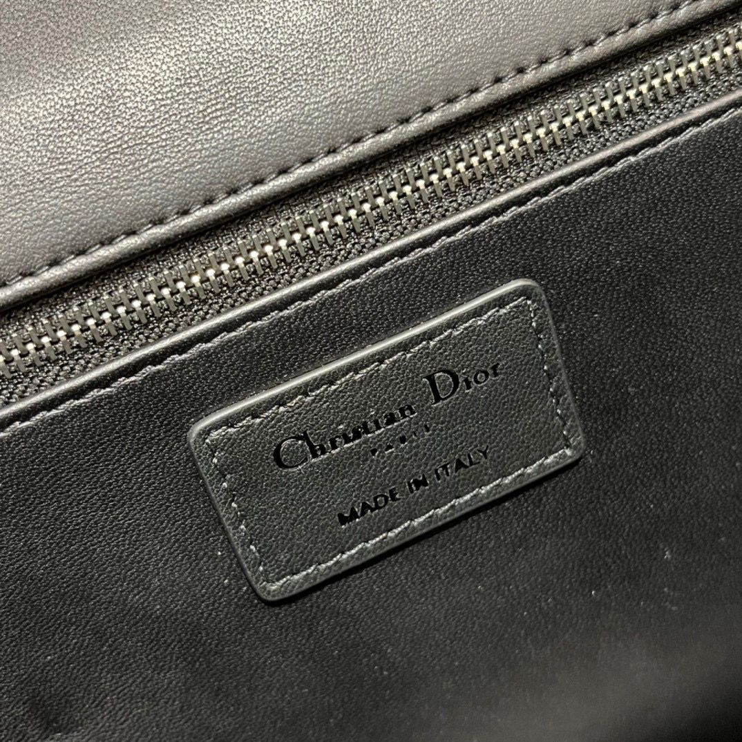 DIOR 30 MONTAIGNE POUCH WITH SHOULDER STRAP AND HANDLE S32698 BLACK
