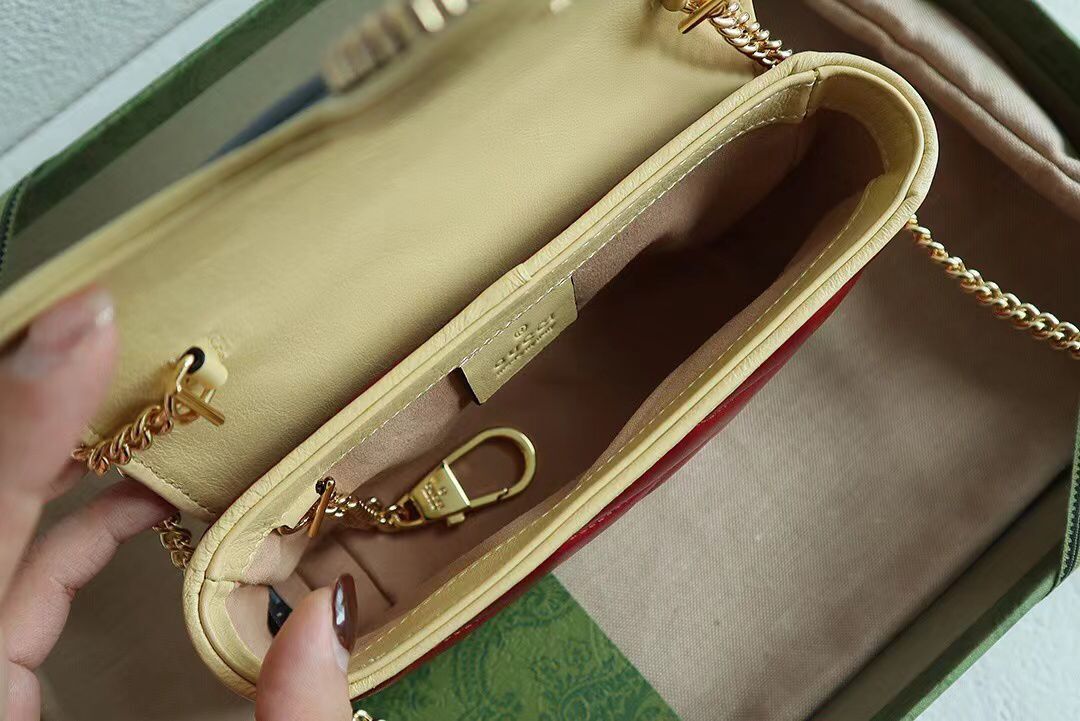 Gucci GG Marmont matelasse mini bag 446744 wine&navy