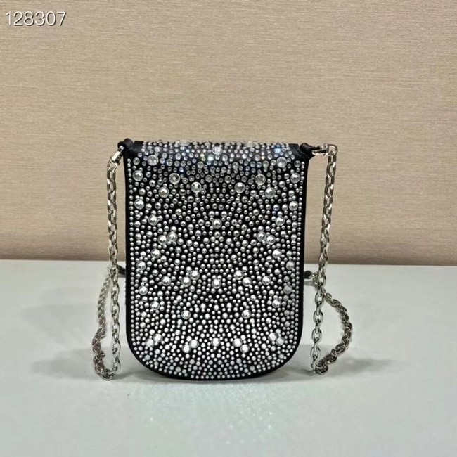 Prada Prada crystal mini-bag 1BH185 black