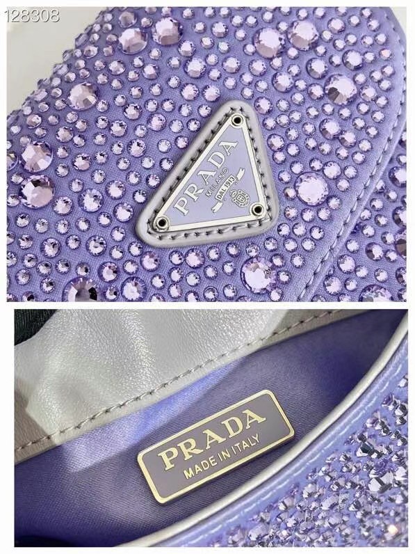 Prada Prada crystal mini-bag 1BH185 purple
