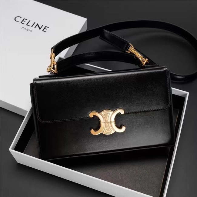 Celine SMALL CUIR TRIOMPHE IN SMOOTH CALFSKIN 199992 BLACK