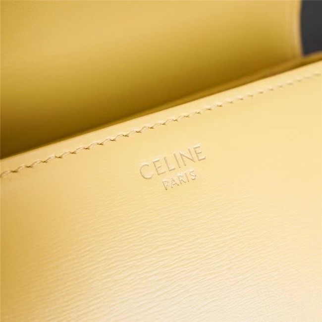 Celine TEEN CLASSIC BAG IN BOX CALFSKIN 199233 light yellow