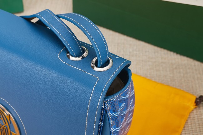 Goyard Calfskin Leather shoulder bag 9967 sky blue