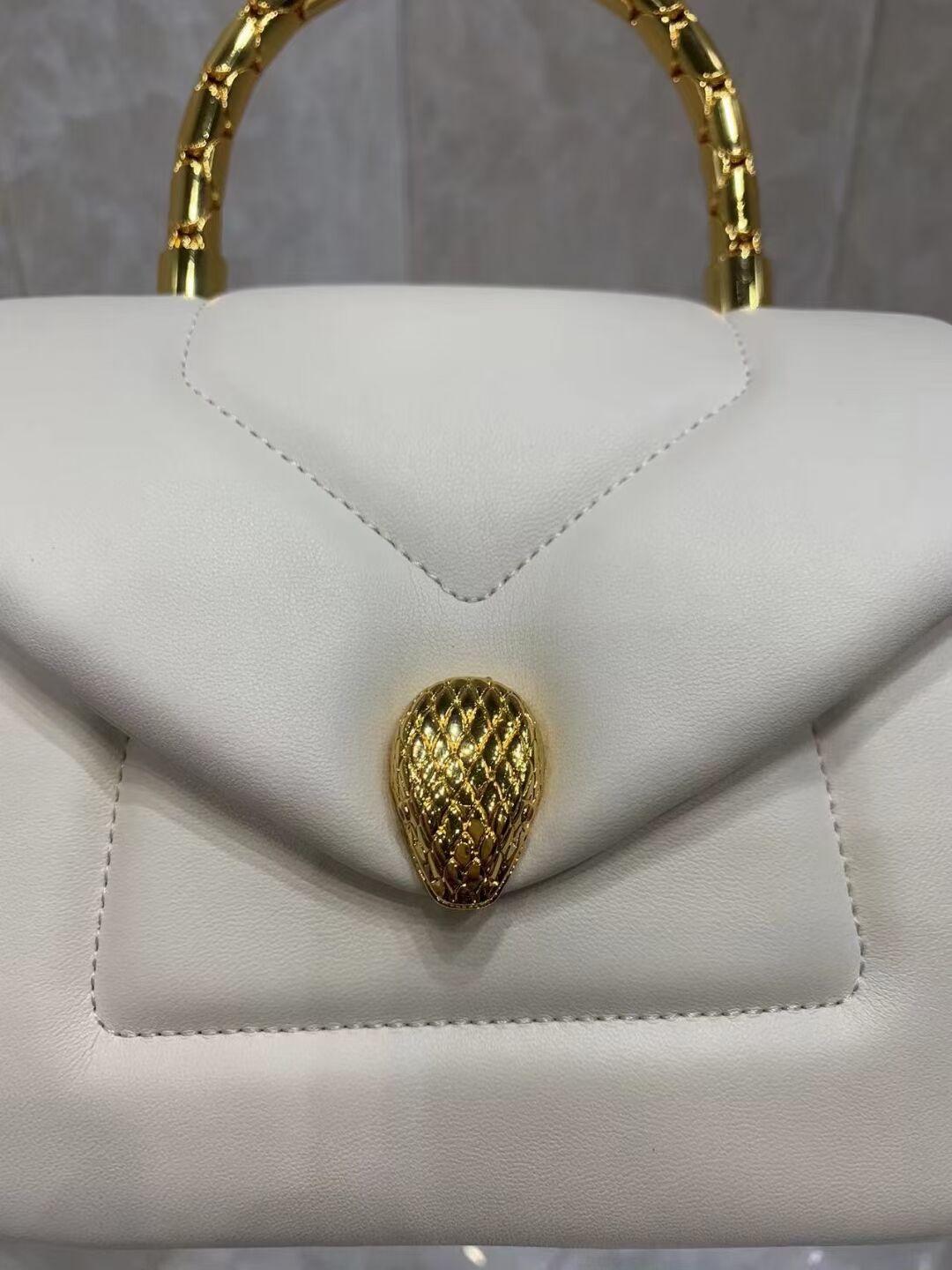 Bvlgari Serpenti Forever leather crossbody bag B282923 white