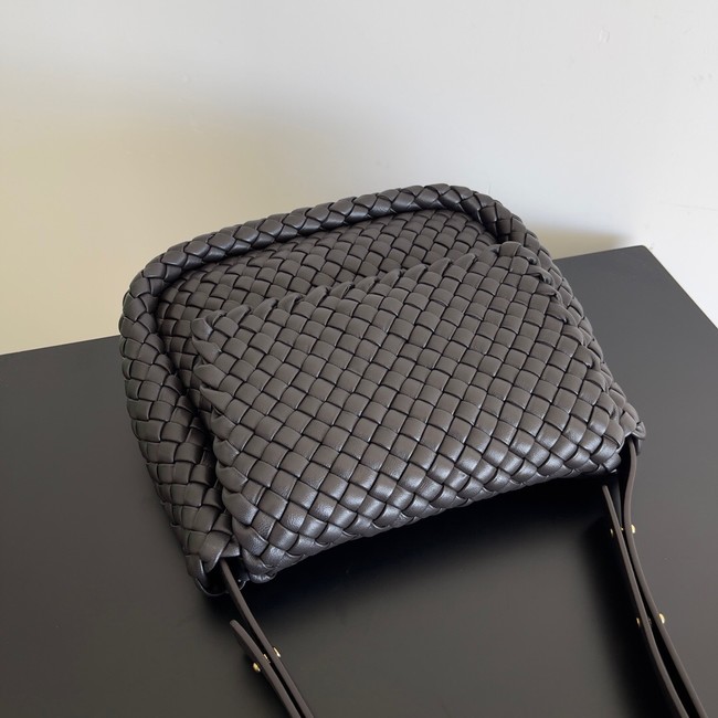 Bottega Veneta Small padded intreccio leather shoulder bag 709418 black