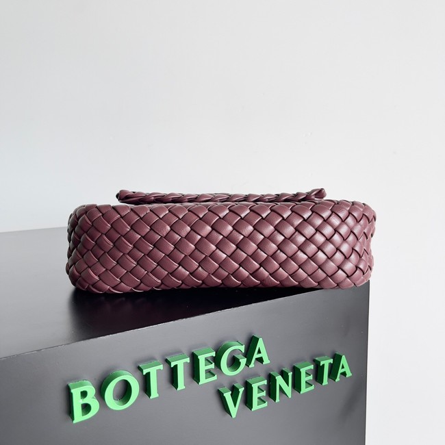 Bottega Veneta Small padded intreccio leather shoulder bag 709418 Bordeaux