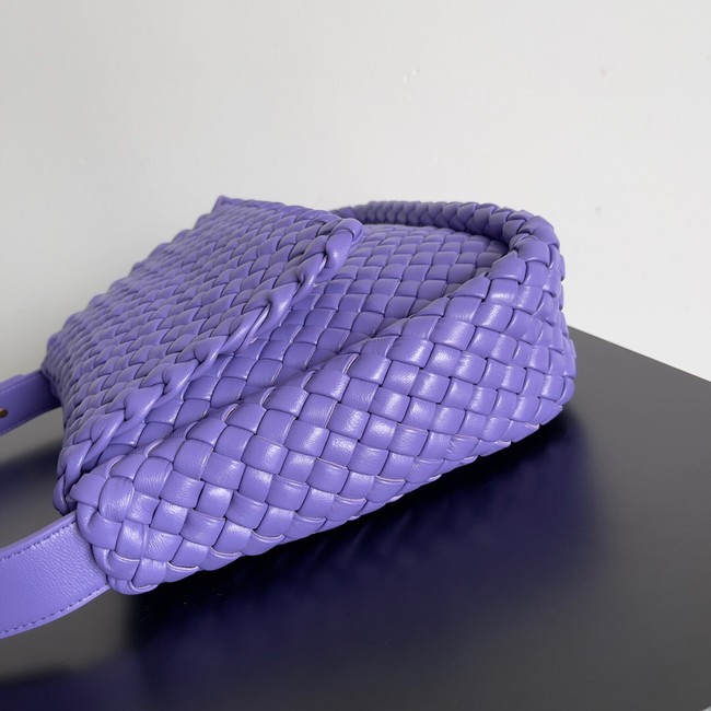 Bottega Veneta Small padded intreccio leather shoulder bag 709418 Purple