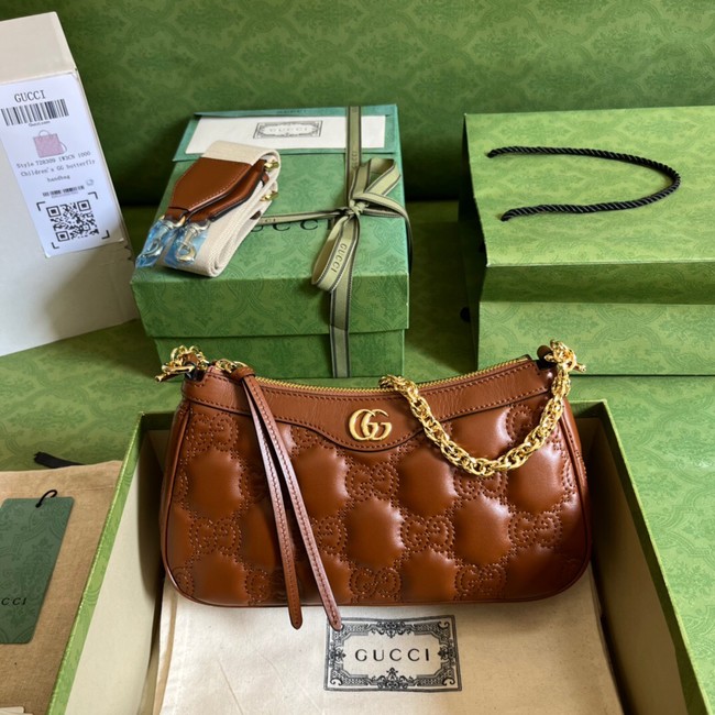 Gucci GG Matelasse handbag 735049 brown