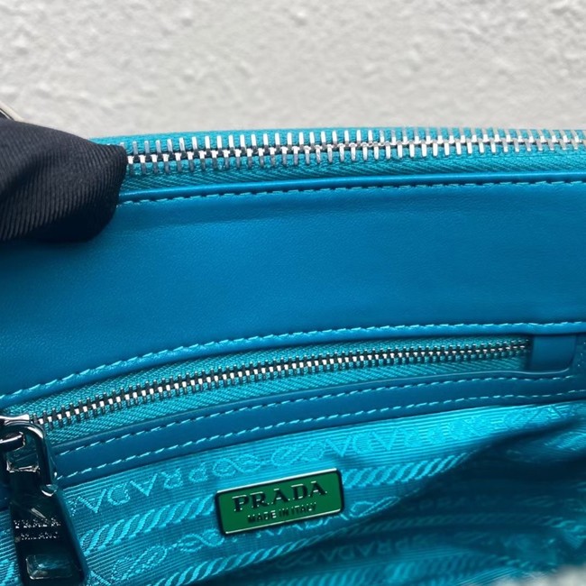 Prada Galleria satin mini-bag with crystals 1BA906 blue