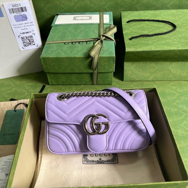 Gucci GG Marmont matelasse shoulder bag 447632 Lilac