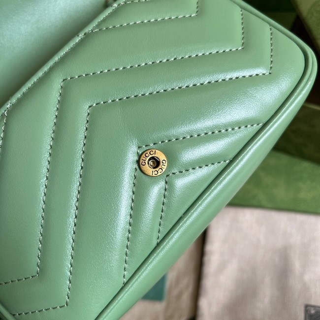 Gucci GG Marmont matelasse super mini bag 476433 Sage green