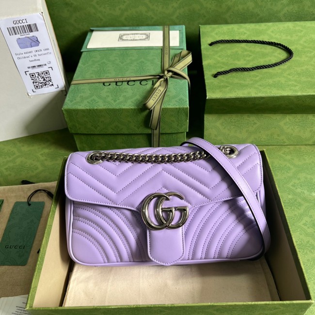 Gucci GG Marmont small shoulder bag 443497 Lilac