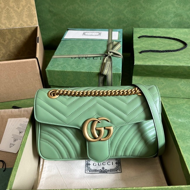 Gucci GG Marmont small shoulder bag 443497 Sage green