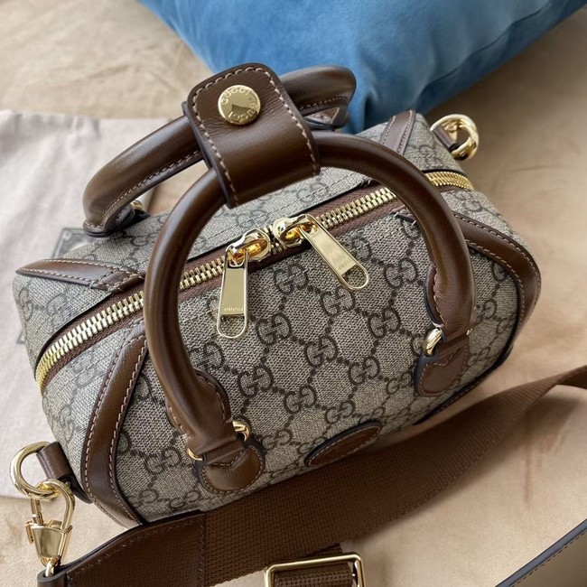 Gucci Small duffle bag with Interlocking G 723307 brown