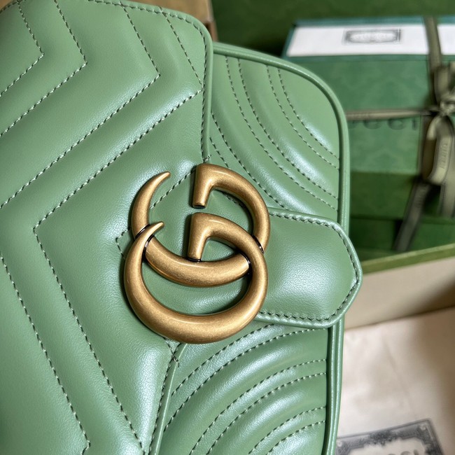 Gucci GG Marmont mini shoulder bag 739682 Sage green