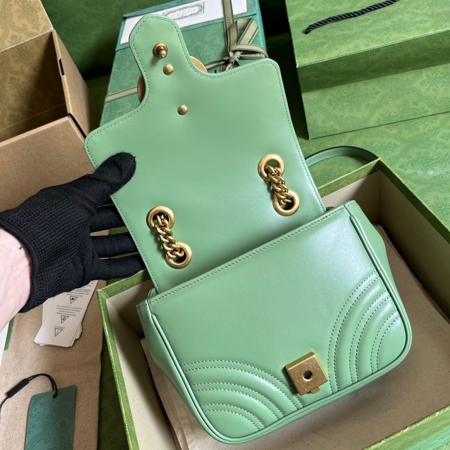 Gucci GG Marmont mini shoulder bag 739682 Sage green