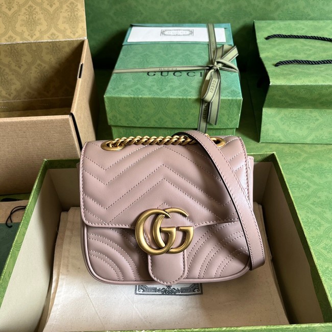 Gucci GG Marmont mini shoulder bag 739682 light pink