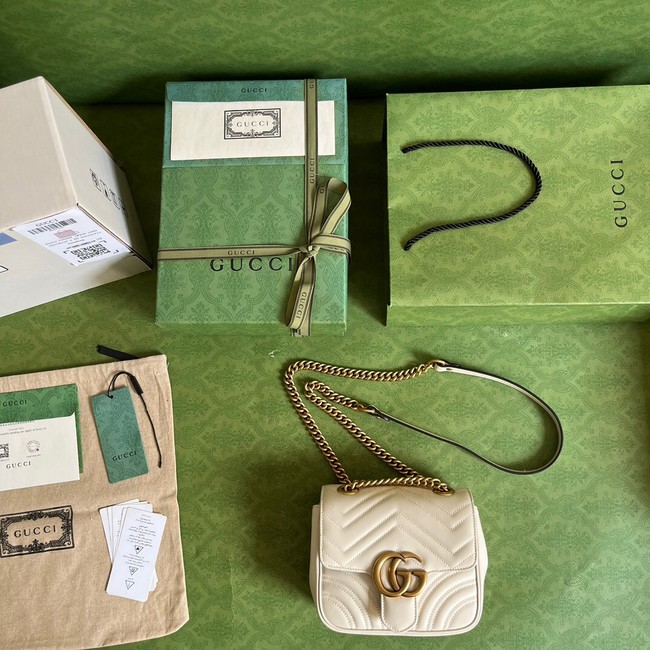 Gucci GG Marmont mini shoulder bag 739682 white