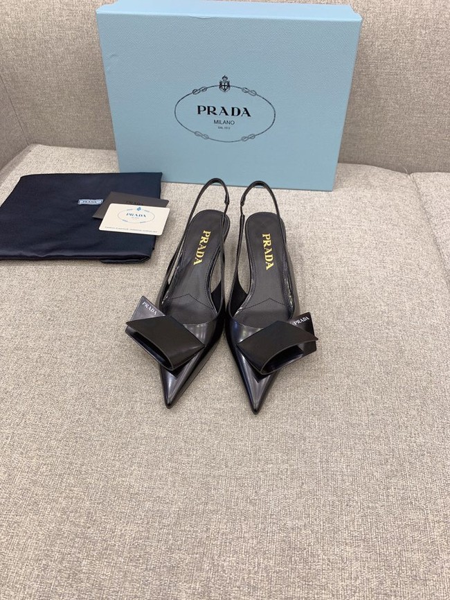 Prada Soft padded leather slingback pumps 93225-6