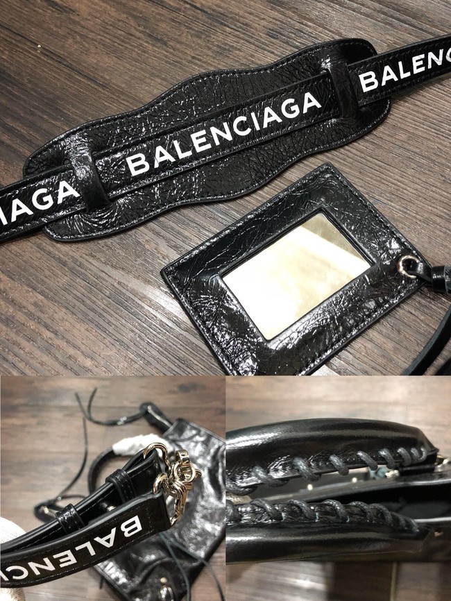 Balenciaga WOMENS NEO CAGOLE XS HANDBAG IN BLACK 94022