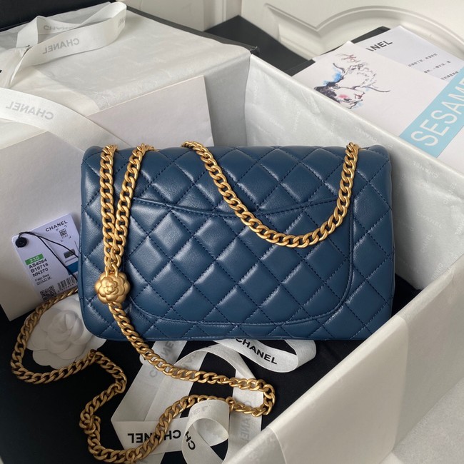 Chanel SMALL FLAP BAG AS4064 dark blue