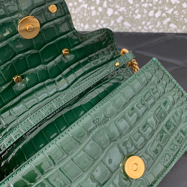 VALENTINO GARAVANI Loco Calf leather bag WA0K53 green