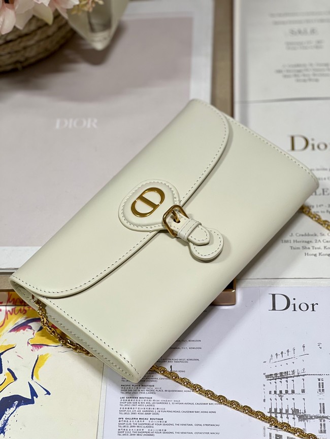 DIOR BOBBY EAST-WEST POUCH WITH CHAIN Smooth Calfskin S5703UBP Latte