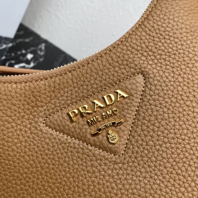 Prada Leather shoulder bag 1BH193 Caramel