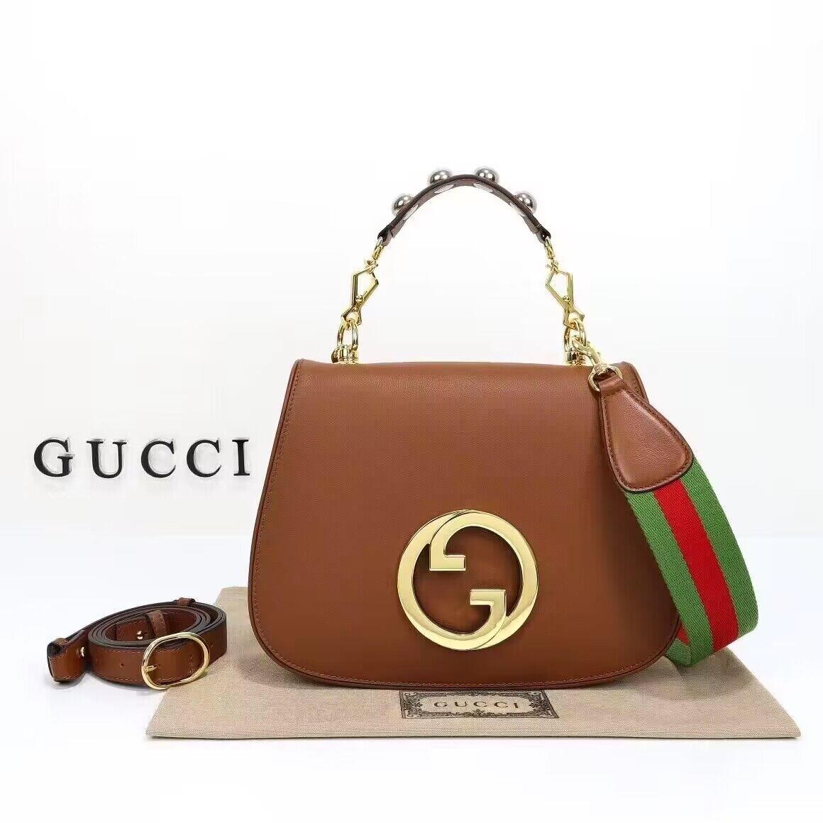 Gucci Blondie Top Handle Bag 699277 Brown