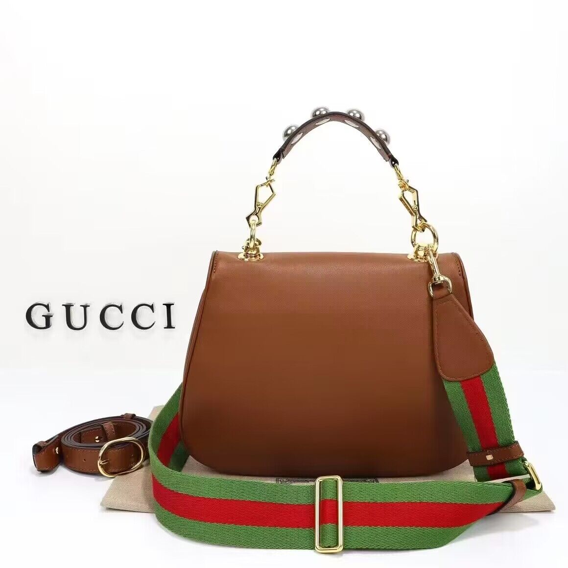 Gucci Blondie Top Handle Bag 699277 Brown