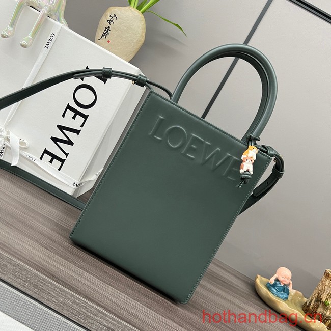 Loewe Original Leather Shoulder Handbag 652307 green