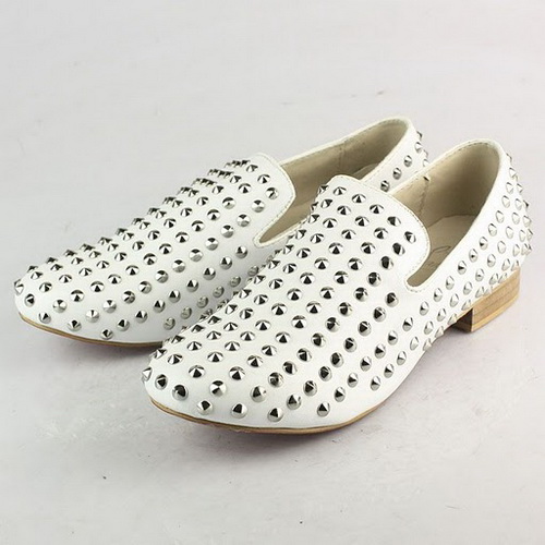 Christian Louboutin Rollerboy Spikes Mens Shoes White