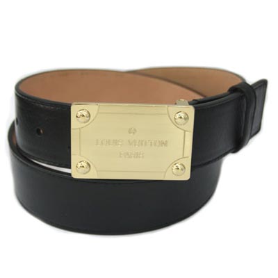 Louis Vuitton Belts 6978 Leather Black