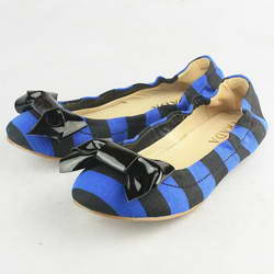 Prada Womens Canvas Flat Ballet Shoes Blue