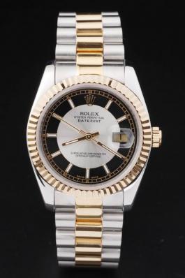 Rolex Datejust Golden Black Stainless Steel Men Watch-RD2405