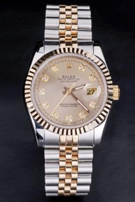 Rolex Datejust Golden Cutwork 34mm Watch-RD3742