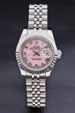 Rolex Datejust Pink Surface Stainless Steel Watch-RD3782