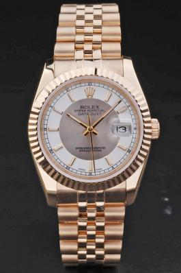 Rolex Datejust Rose Gold&White 34 mm Men Watch-RD3863