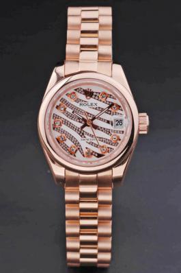 Rolex Datejust Rose Gold Stainless Steel 25mm Watch-RD3766