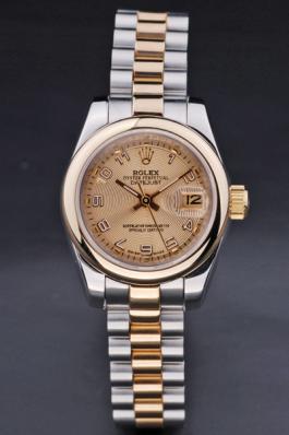 Rolex Datejust Rose Gold Stainless Steel 25mm Watch-RD3789