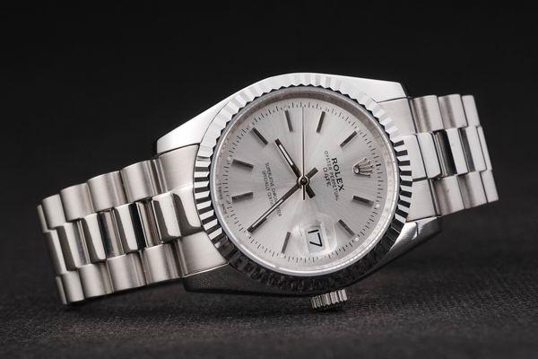 Rolex Datejust Silver&White Stainless Steel Watch-RD2412