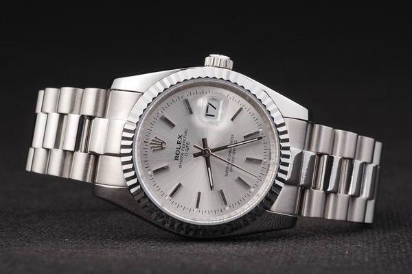 Rolex Datejust Silver&White Stainless Steel Watch-RD2412