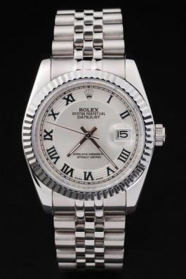 Rolex Datejust Silver White Surface Cutwork Watch-RD2391