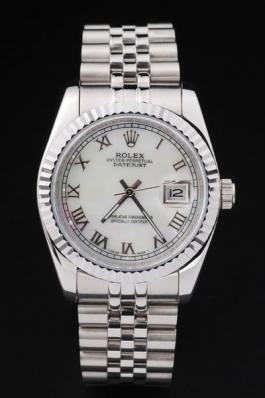 Rolex Datejust Silver Bezel&White Surface Watch-RD2395