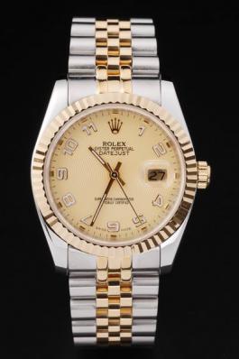 Rolex Datejust Stainless Steel Golden Surface Watch-RD2385
