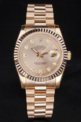 Rolex Datejust Stainless Steel Golden Surface Watch-RD3869