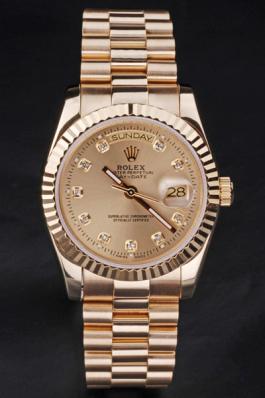 Rolex Day-Date Stainless Steel Golden Surface Watch-RD3828