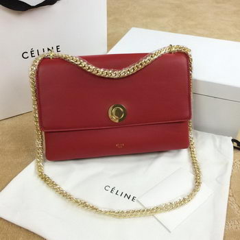 Celine Pocket Flap Bag in pelle originale C96556 Borgogna
