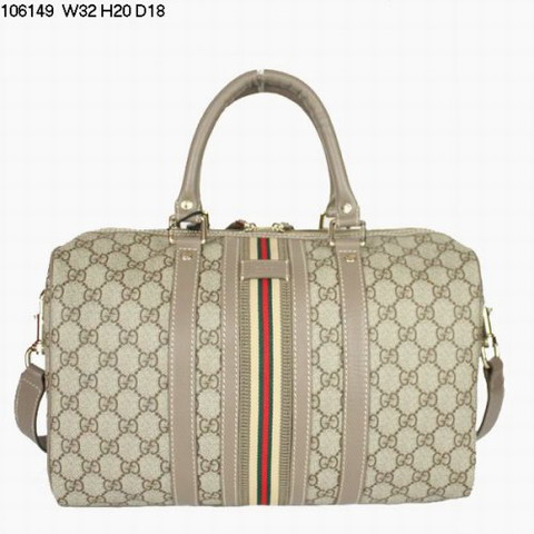 Gucci GG 106149 kaki Top Maniglie Gucci Medium Boston Bag
